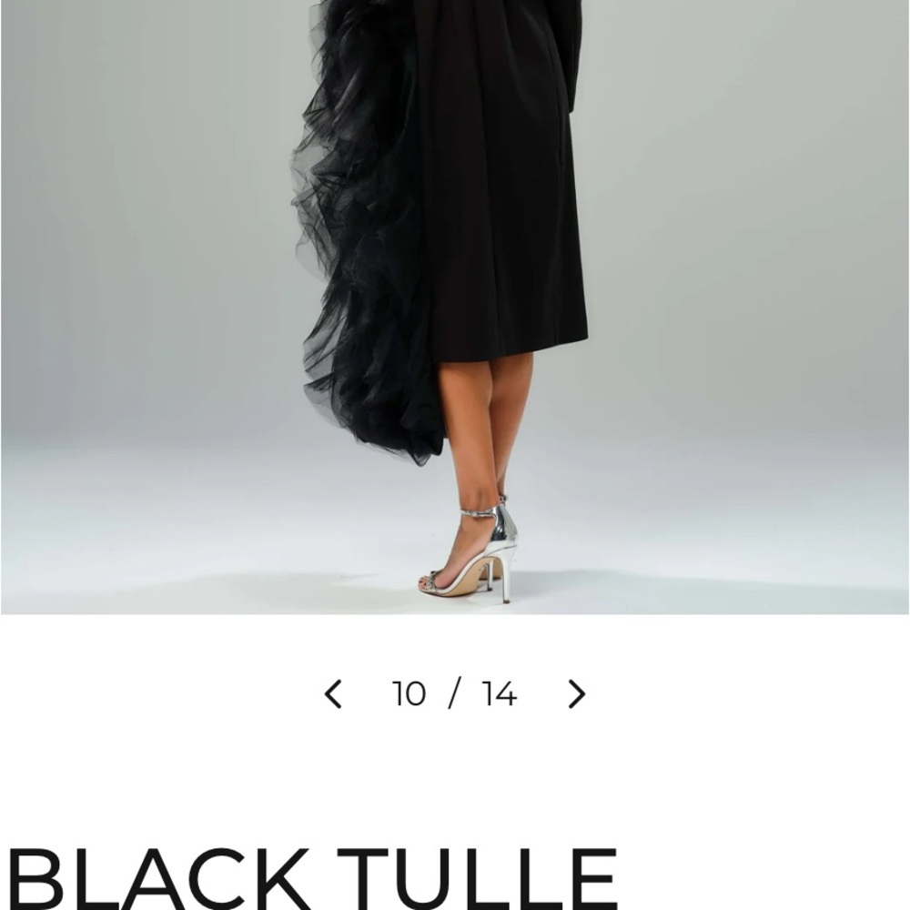Chic Black Tulle Women's Blazer